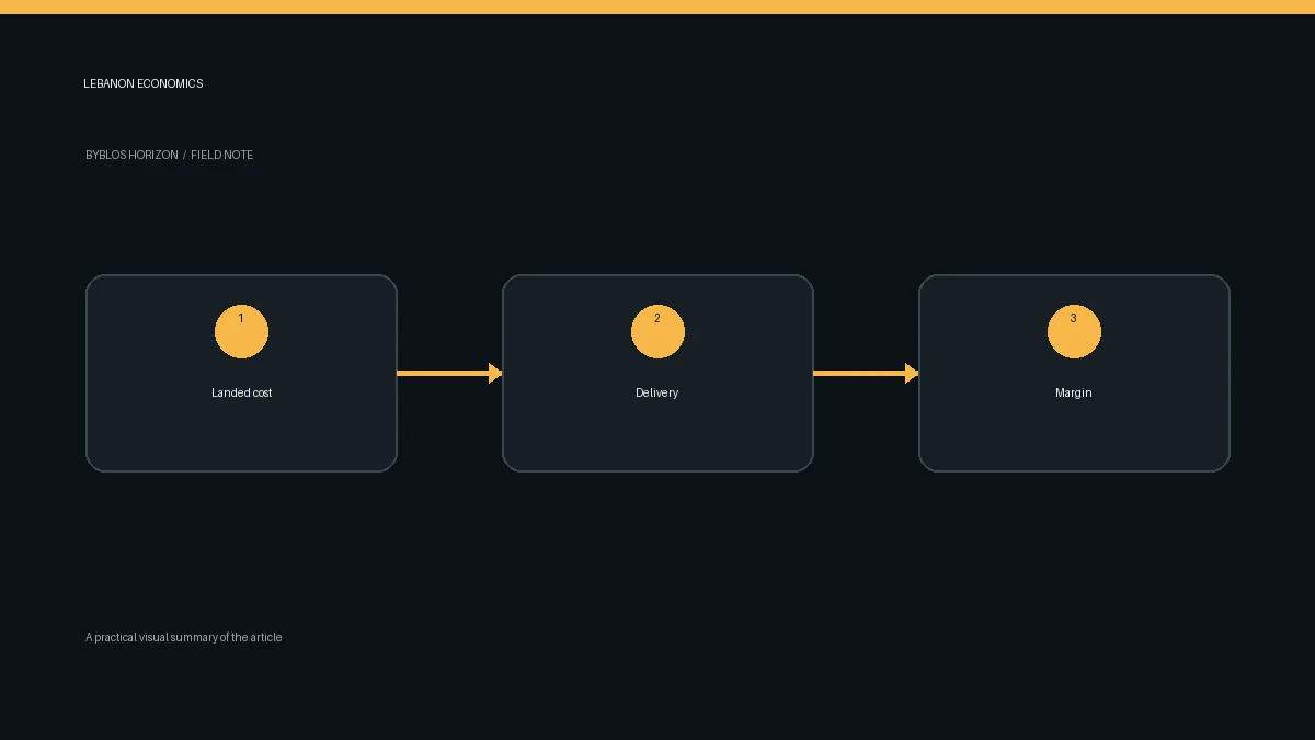 Diagram showing product, fulfilment, payment and acquisition costs in Lebanese e-commerce
